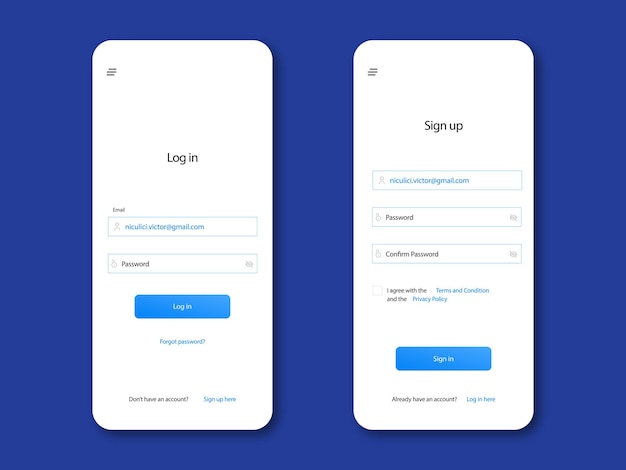 Darmowy szablon sieci web strony docelowej logowania wektorowego