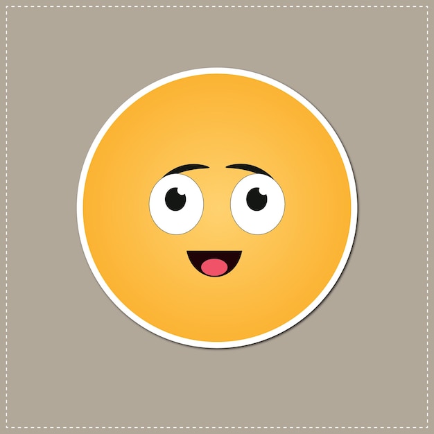 Plik wektorowy darmowy wektor emoji nieśmiały ikona