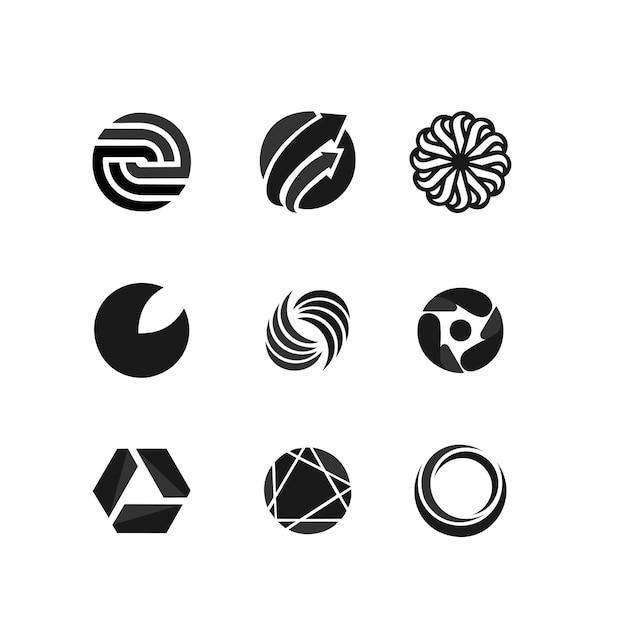 Darmowy wektor zestaw pomysłów na logo firmy
