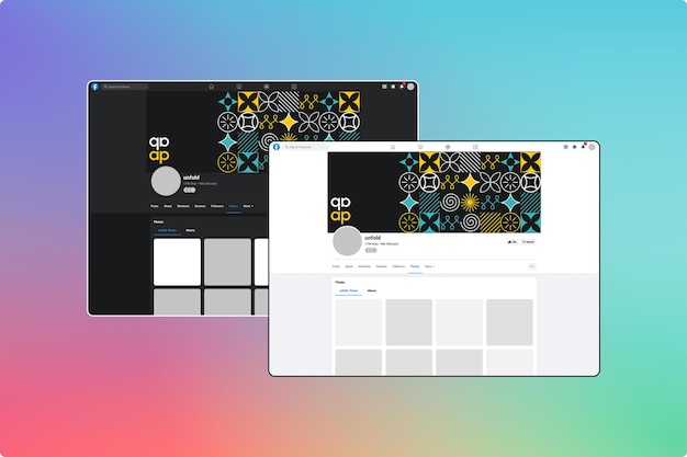 Darmowy wektorowy interfejs sieciowy facebook o minimalistycznym designie