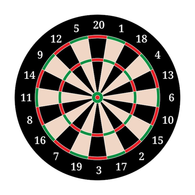 Plik wektorowy dart board szablon wektor do druku