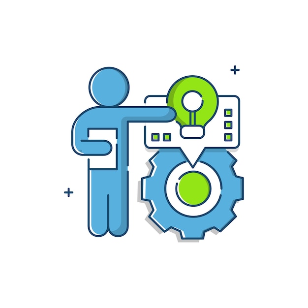 DataDriven Process insights data management big data Wektorowy projekt ikon z edytowalnym udaniem