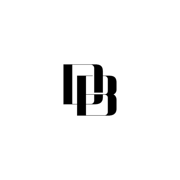 DB monogram logo projekt litera tekst nazwa symbol monochromatyczny logotyp znak alfabetu proste logo