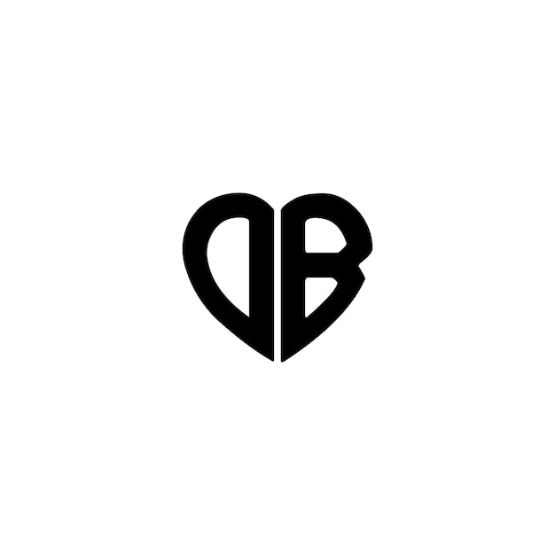 Db Monogram Logo Projekt Litera Tekst Nazwa Symbol Monochromatyczny Logotyp Znak Alfabetu Proste Logo