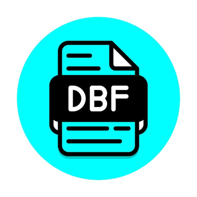 Dbf dokument typ pliku ikony pliki i format rozszerzenia ikony z jasnoczerwonym tłem