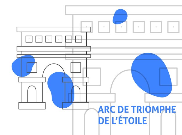 Plik wektorowy de arc triumphe de l etoile banner