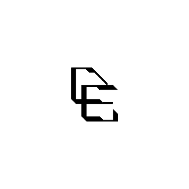 DE monogram logo projekt list tekst nazwa symbol monochromatyczny logotyp alfabet znak proste logo