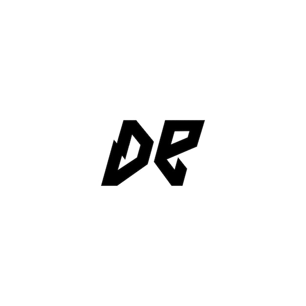 DE monogram logo projekt list tekst nazwa symbol monochromatyczny logotyp alfabet znak proste logo
