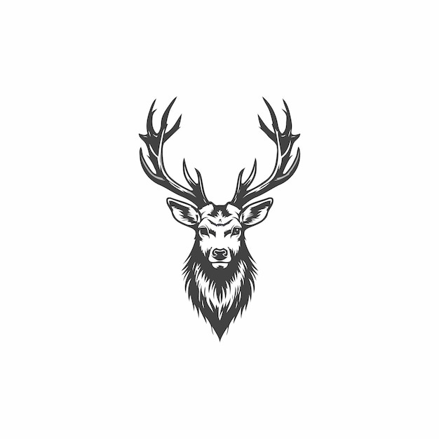 Plik wektorowy deer head hipster retro logo projektowanie ilustracja wektorowa