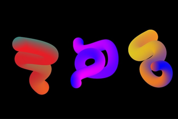 Degradado 3D wektory kolorowe