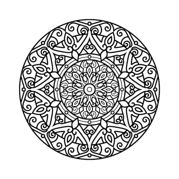 Dekoracyjna mandala i wzór na wesele Mehndi islam Mandala zarysowa kolorować stronę książki