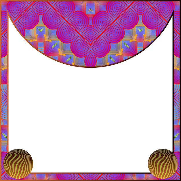 Plik wektorowy dekoracyjna ramka w stylu etnicznym ilustracja wektorowa dla twojego projektu