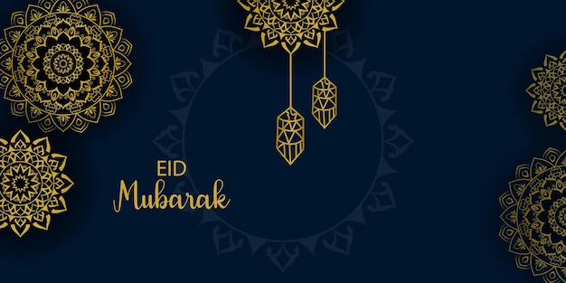 Dekoracyjne Tło Mandali Karta Eid Mobarak