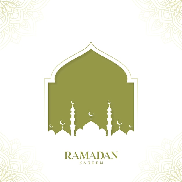 Dekoracyjny projekt kartki powitalnej na święto Ramadanu Kareem