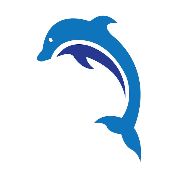 Delfin ikona logo wektor szablon projektu