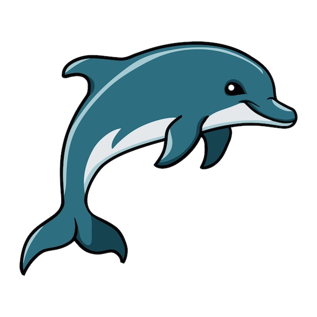 delfin na białym tle Design Graphics Illustration Clipart Eps