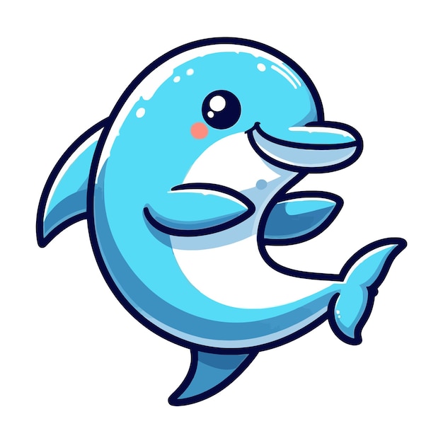 delfin na białym tle Design Graphics Illustration Clipart Eps