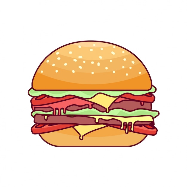 Delicious Burger Icon Napoje Spożywcze