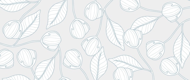 Delikatna botaniczna ilustracja wektorowa w pastelowych kolorach z pąkami gałęzi i liśćmi do wystroju obejmuje tapety tła