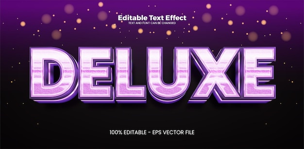 Deluxe edytowalny efekt tekstowy w nowoczesnym stylu trendów
