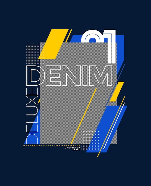 Denim Typografia Slogan Strój Abstrakcyjny Projekt Wektor Ilustracja Drukuj