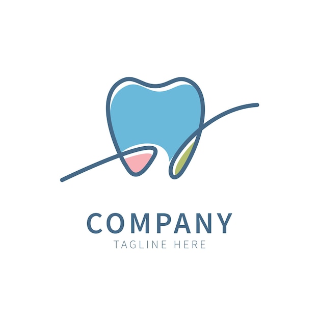 Plik wektorowy dental line art logo szablon wektor ilustracja ikona design