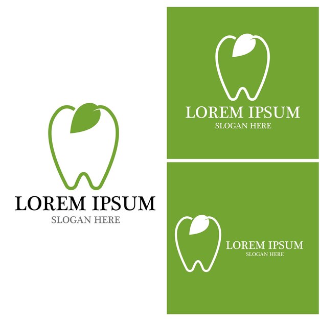 Dental Logo Szablon Wektor Ilustracja Ikona Designu