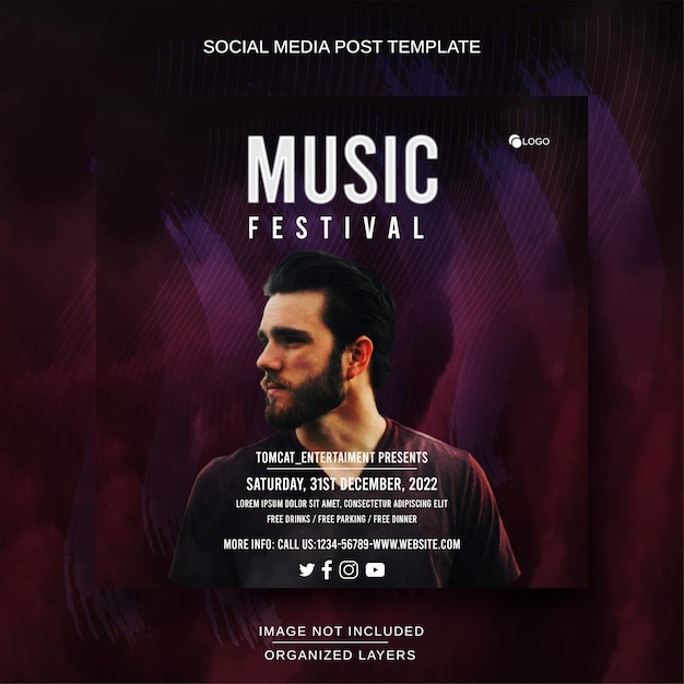 Design Social Media Post Music Festival