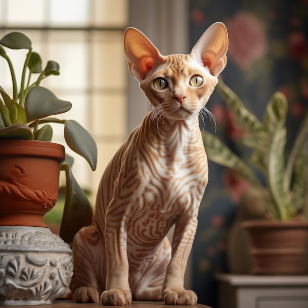 Plik wektorowy devon rex kociak kot