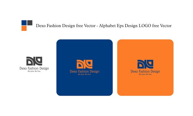 Dexo Fashion Design darmowy alfabet wektorowy Eps Design LOGO darmowy wektor