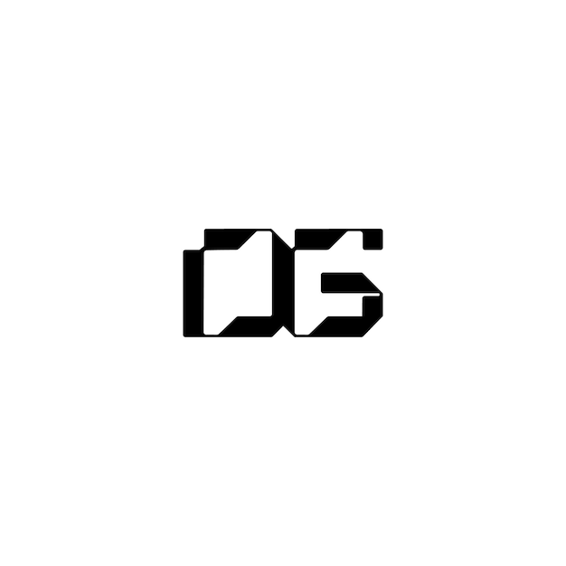 DG monogram logo projekt list tekst nazwa symbol monochromatyczny logotyp alfabet znak proste logo