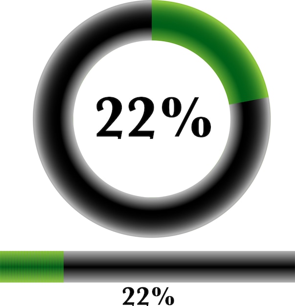 Diagramy Procentowe Okręgu Gotowe Do Użycia Do Projektowania Stron Internetowych, Interfejsu Użytkownika (ui) Lub Infografiki