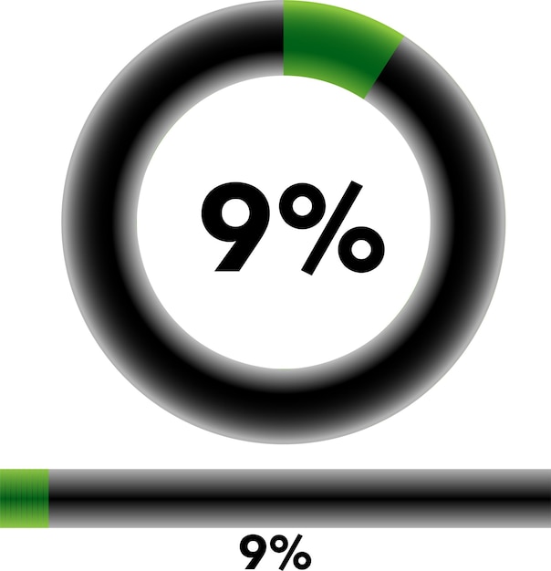 Diagramy Procentowe Okręgu Gotowe Do Użycia Do Projektowania Stron Internetowych, Interfejsu Użytkownika (ui) Lub Infografiki