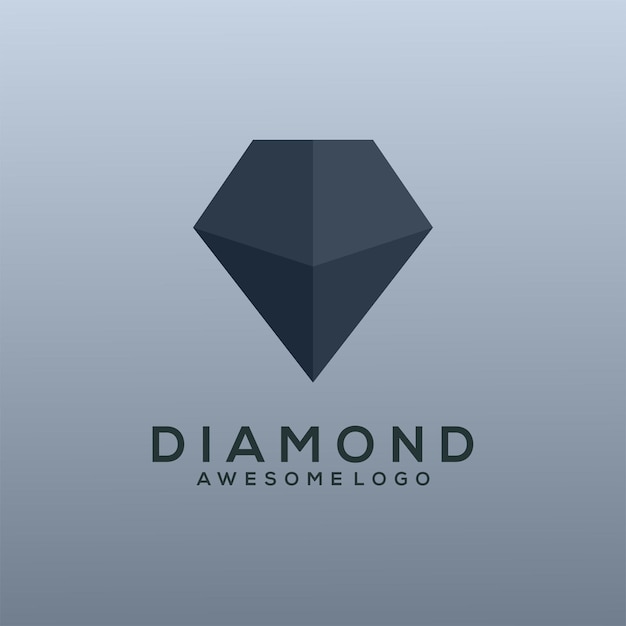 Diament Logo Ilustracja Prosty Styl