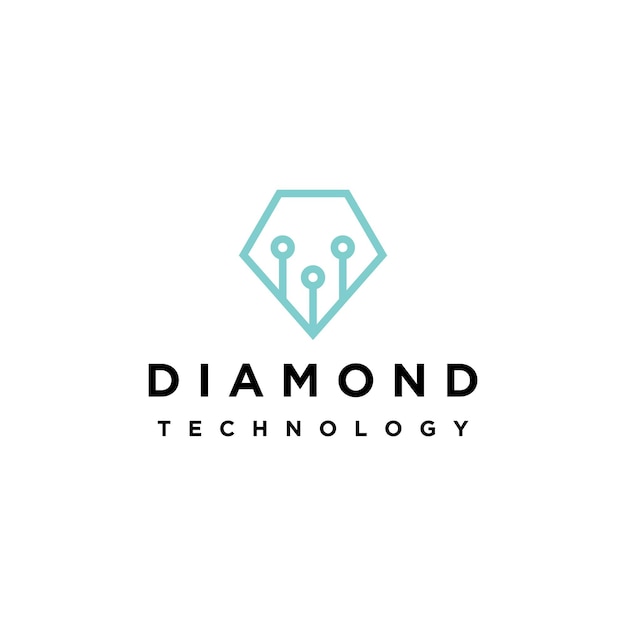 Diament Z Szablonem Projektu Ikony Logo Obwodu