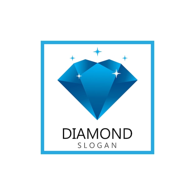 Diamentowa biżuteria Logo Szablon wektor ikona ilustracja projekt