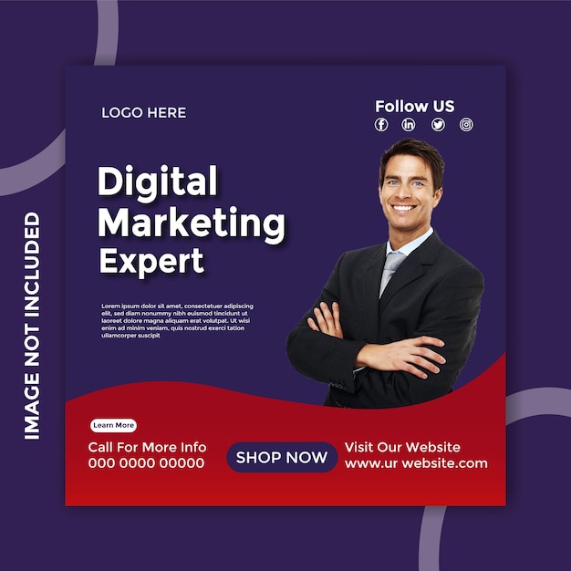 Digital Marketing Social Media Banner Designowa tabliczka