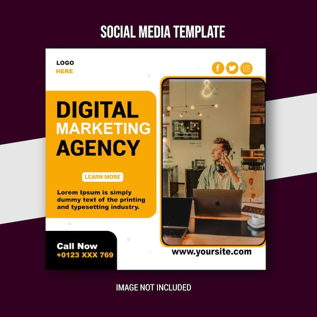 Digital Marketing Social Media Post Template