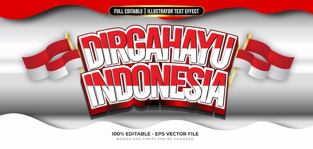 DIRGAHAYU INDONESIA SZABLON EFEKTÓW TEKSTOWYCH