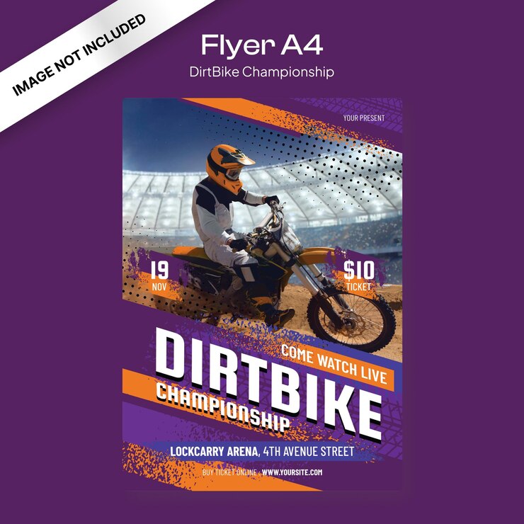 Dirt Bike Flyer fioletowy
