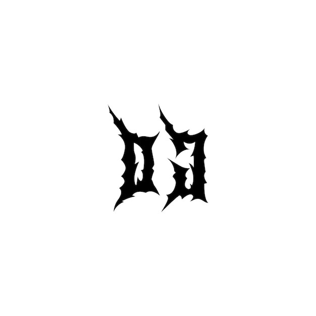 DJ monogram logo projekt litera tekst nazwa symbol monochromatyczny logotyp znak alfabetu proste logo
