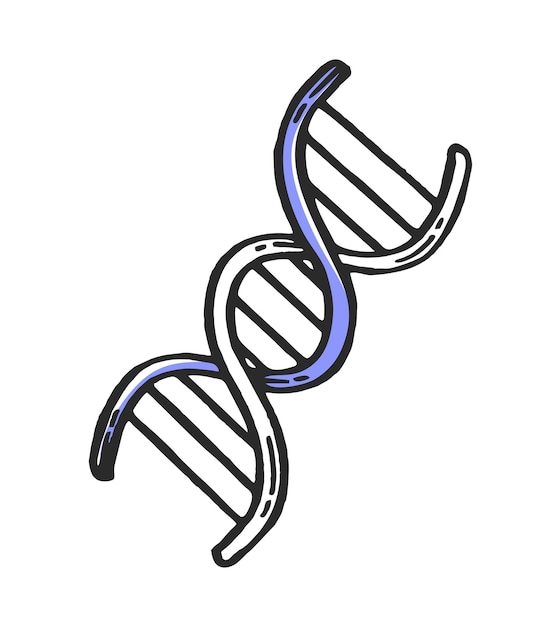 Dnk Spiral Medyczne Farmaceutyczne Urządzenie Szpitalne Wektor Ilustracja Handdrawn