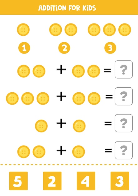 Dodatek Dla Dzieci Z Uroczym żółtym Guzikiem