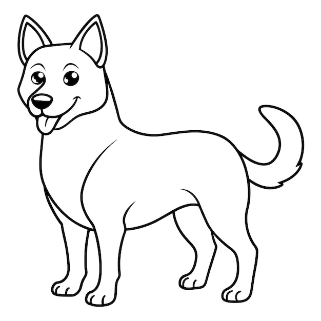 Plik wektorowy dog coloring book vector art illustration 89