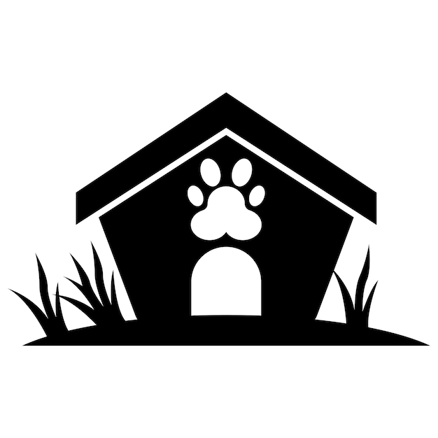 Doghouse Dog Kennel Ikona Wektor Ilustracja Symbol Projektu