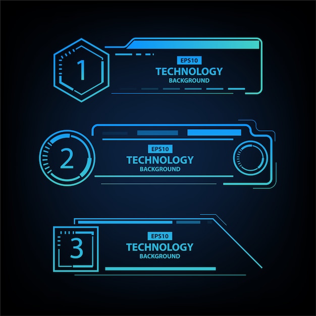 Plik wektorowy dolna trzecia technologia