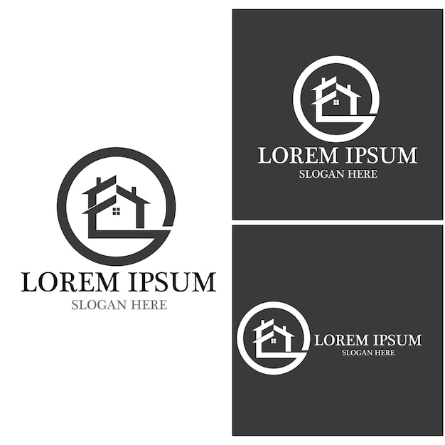 Dom Logo Dom Nieruchomości Biznes Budowa domu