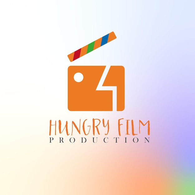 Dom Produkcji Filmowej Clapboard Nowoczesny Szablon Logo