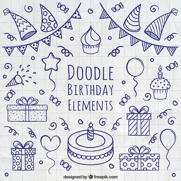 Doodle Elementy Urodziny