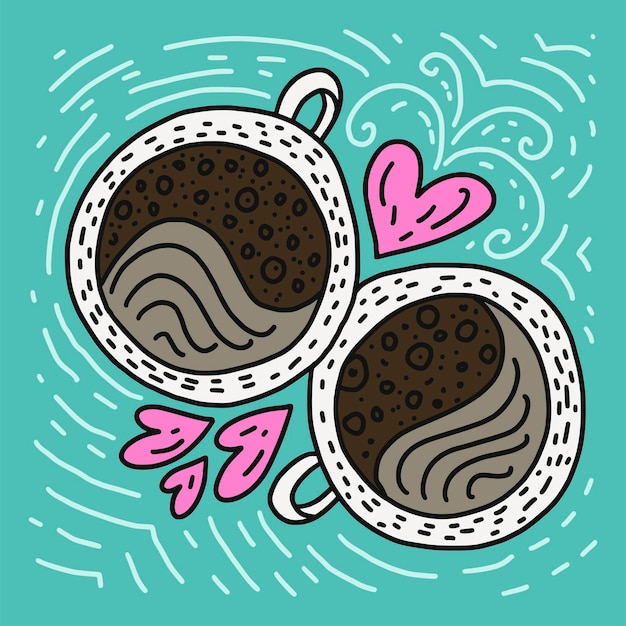 Plik wektorowy doodle filiżanka do kawy ilustracja wektorowa